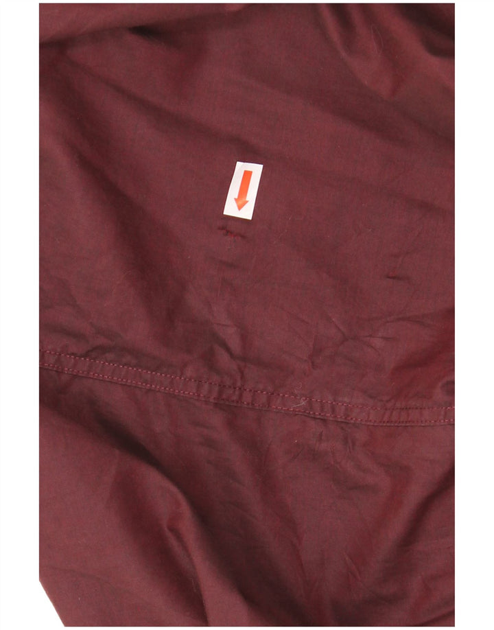 CALVIN KLEIN Camisa de corte regular para hombre Talla 18 2XL Algodón granate