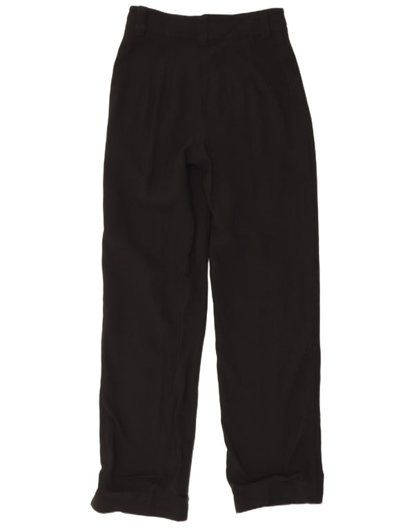 Zara Womens High Waist Tapered Casual Trousers Small W26 L32 Black