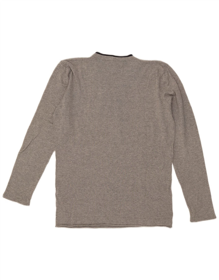 Zara Hombre Jersey Con Cuello En V Jersey Grande Gris Algodón