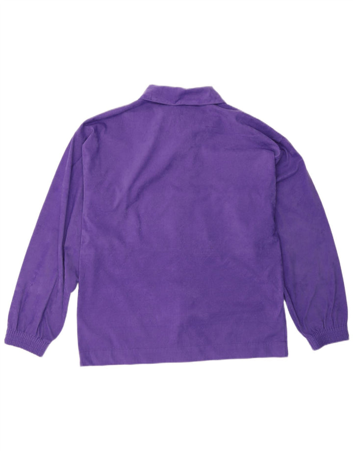 VERTICAL Chaqueta superior de chándal de terciopelo para hombre Bloque de color morado medio