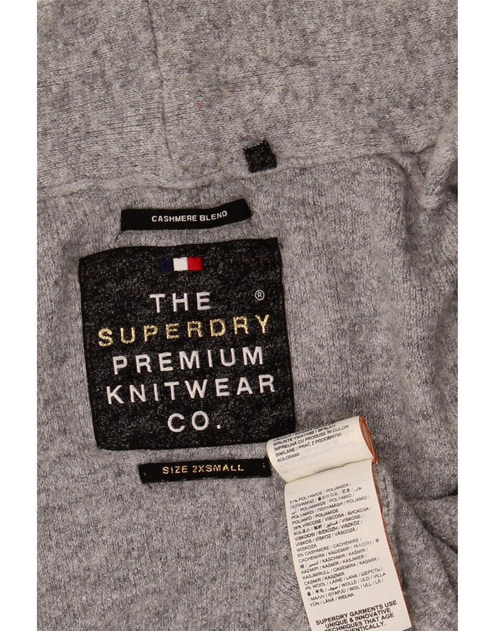 Superdry Cárdigan Abierto Extragrande para Mujer UK 2 2XS Gris Moteado