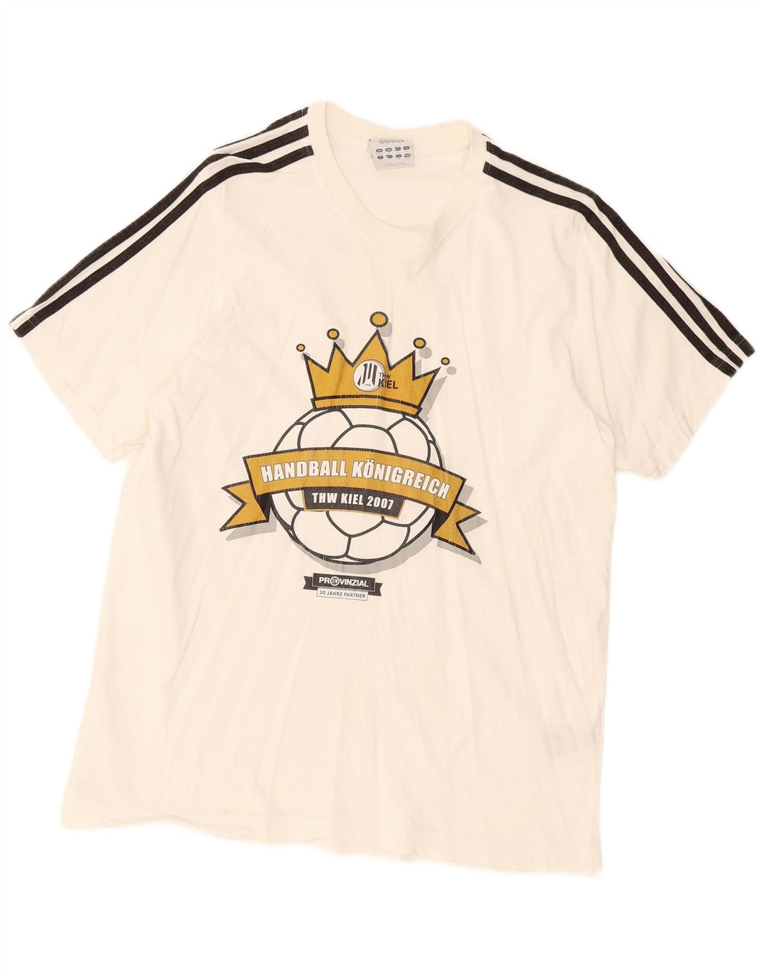 Adidas Camiseta gráfica para hombre Top UK40/42 Algodón blanco mediano