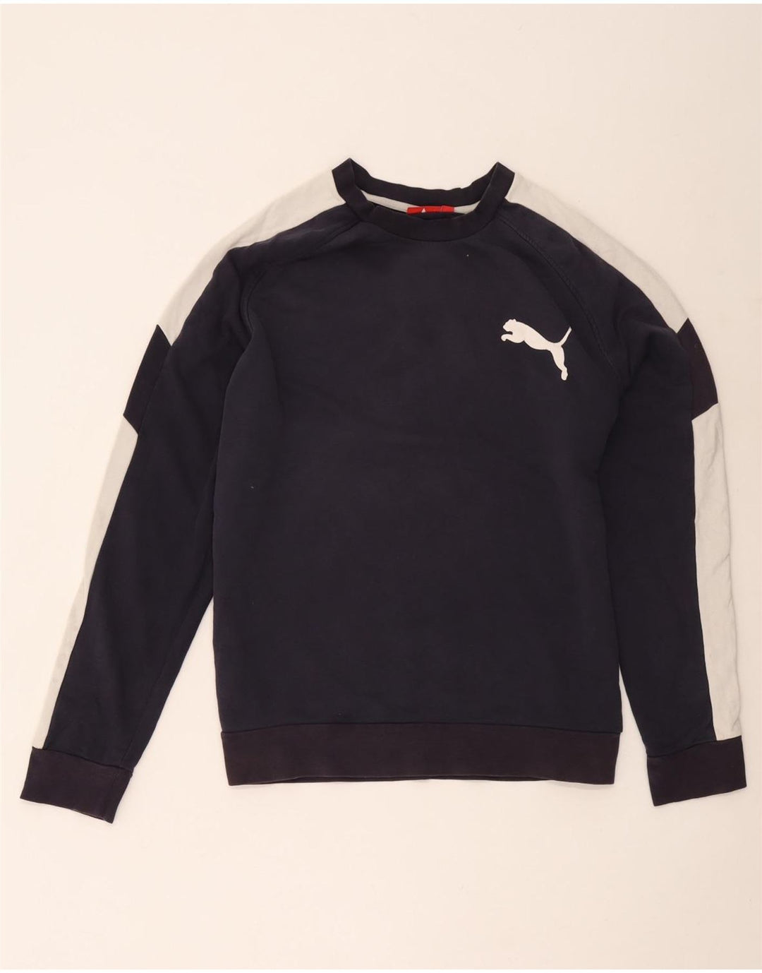 Puma Hombre Sudadera Jumper Large Azul Marino Colorblock Algodón