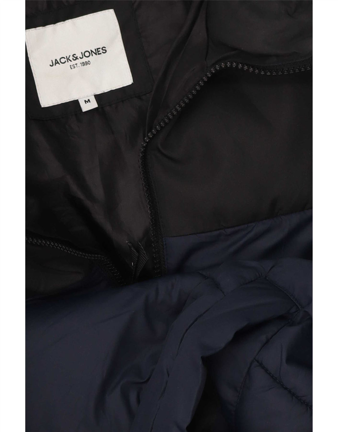 Jack & Jones Chaqueta acolchada para hombre UK 38 Medium Azul marino Colorblock