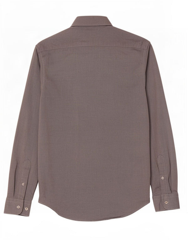 Zara Hombre Camisa Regular Fit Algodón Gris Medio