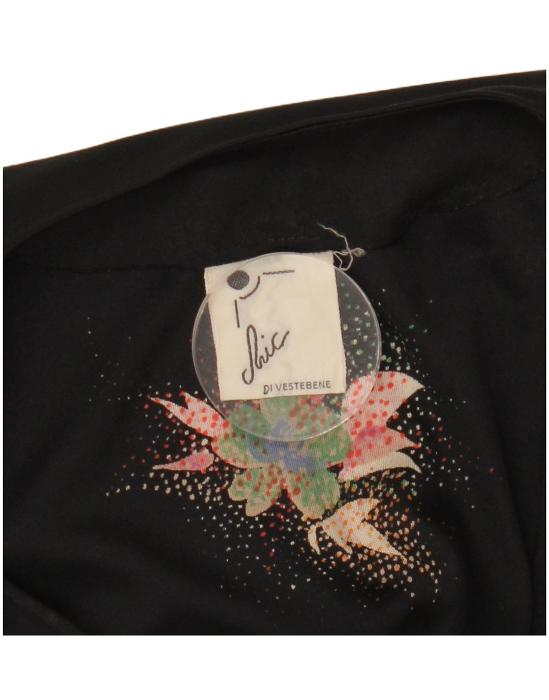 Vestido cruzado elegante para mujer, transparente, UK 40, mediano, negro, floral