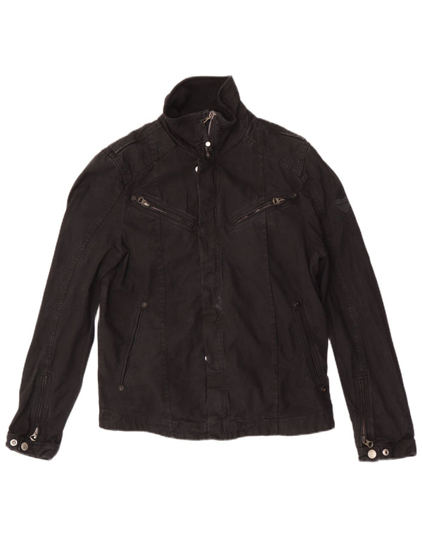 ENERGIE Chaqueta vaquera para hombre UK 38 Mediana Algodón negro