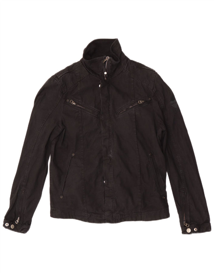ENERGIE Chaqueta vaquera para hombre UK 38 Mediana Algodón negro