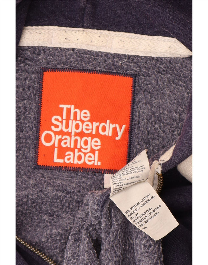 Superdry Hombre Sudadera Con Capucha Y Cremallera De Algodón Azul Marino Mediano