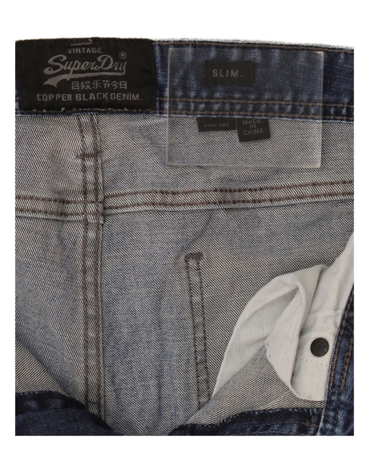 Superdry Vaqueros ajustados para hombre W32 L36 Algodón azul