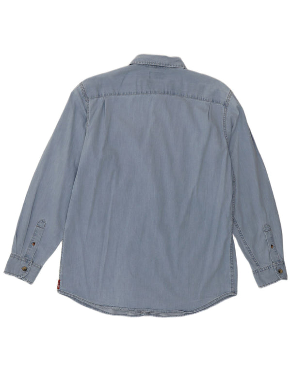 Wrangler Camisa Vaquera Para Hombre Azul Grande
