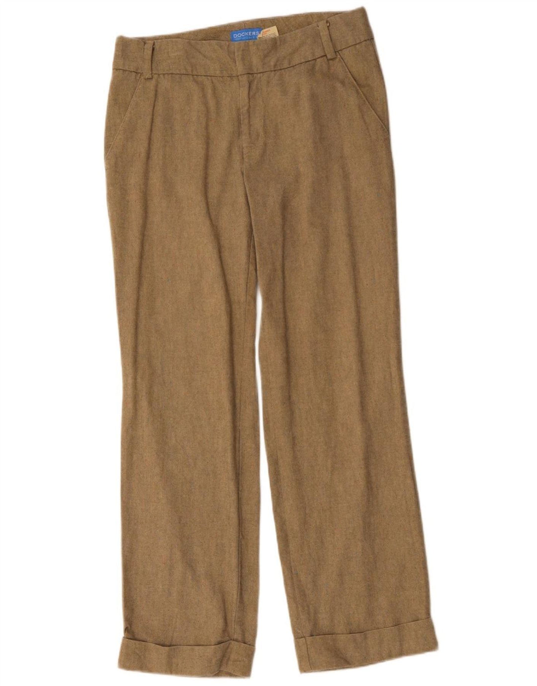 DOCKERS Pantalones chinos rectos para mujer US 8 Medium W32 L30 Algodón beige