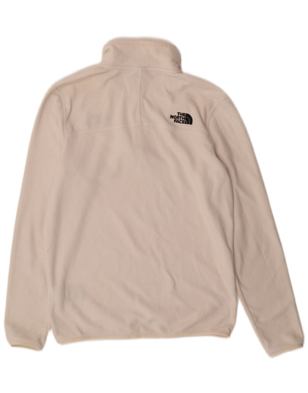 THE NORTH FACE Jersey de forro polar con cuello y cremallera para hombre pequeño poliéster blanco