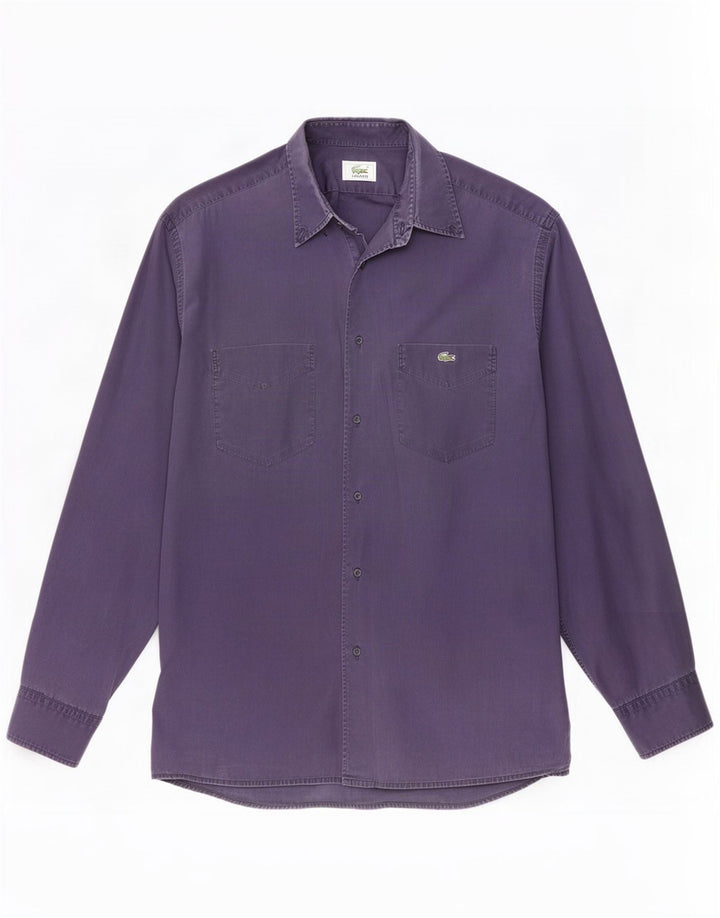 Camisa Lacoste para hombre Talla 41 Algodón morado grande