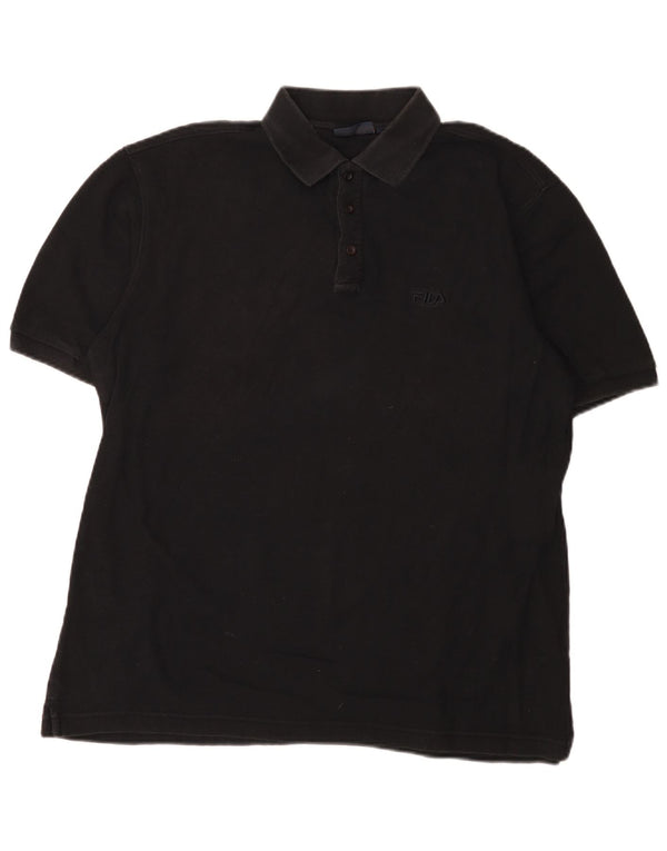 Fila Polo Hombre IT 54 XL Algodón Negro