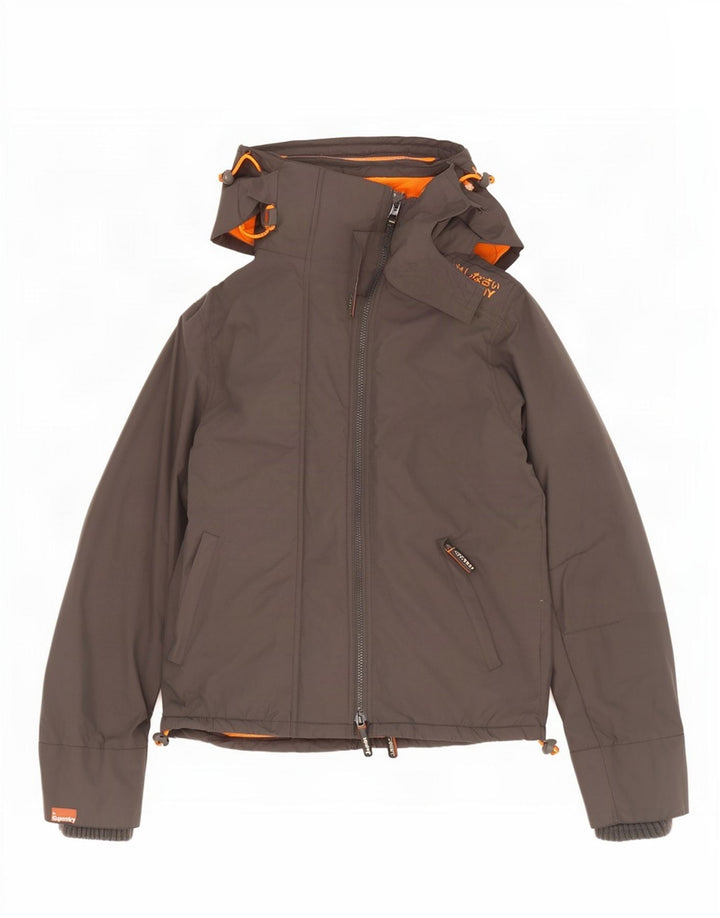 Superdry Chaqueta cortavientos The Windcheater Graphic para hombre, talla 40, color gris