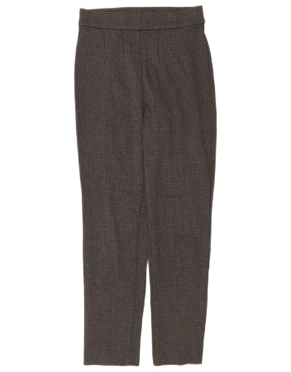 Marks & Spencer Pantalones Casuales para Mujer UK 8 Small W26 L28 Gris Pata de Gallo