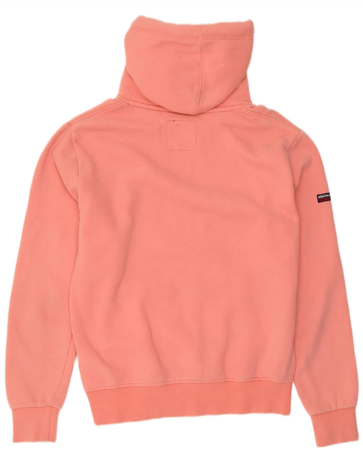 SUPERDRY Jersey con capucha y estampado gráfico de algodón rosa grande para hombre