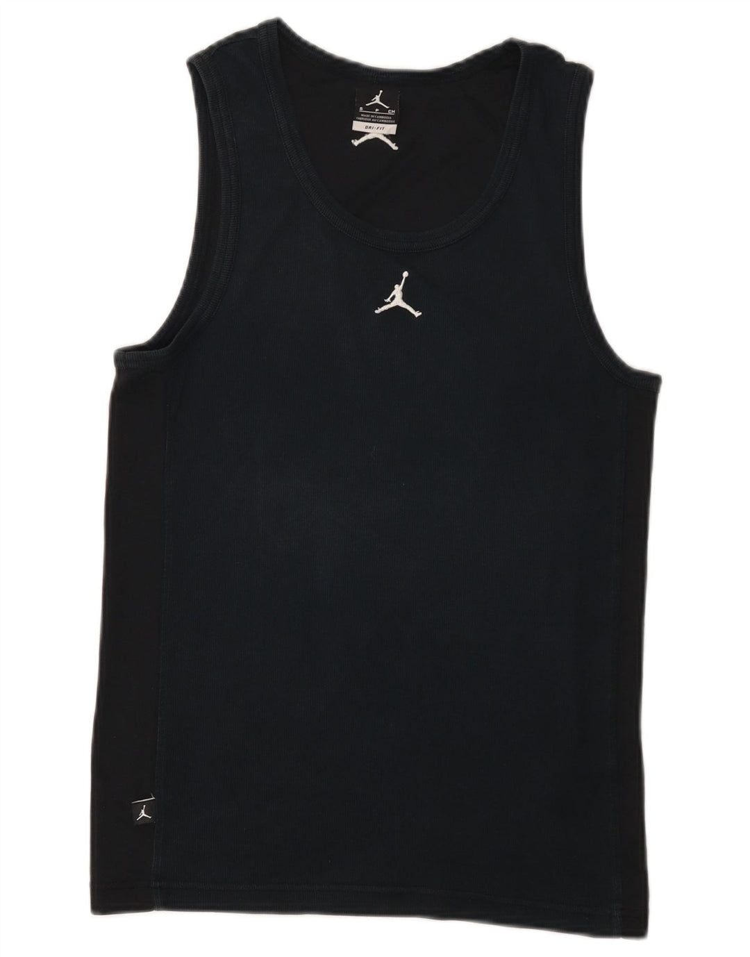 Jordan Hombre Dri Fit Chaleco Top Pequeño Algodón Negro