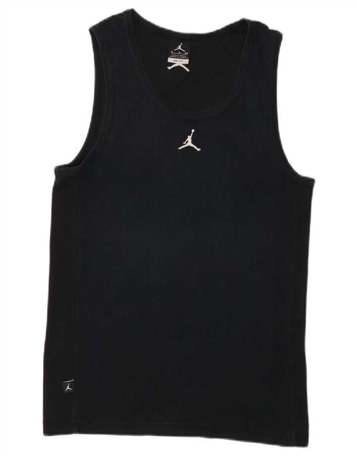 Jordan Hombre Dri Fit Chaleco Top Pequeño Algodón Negro