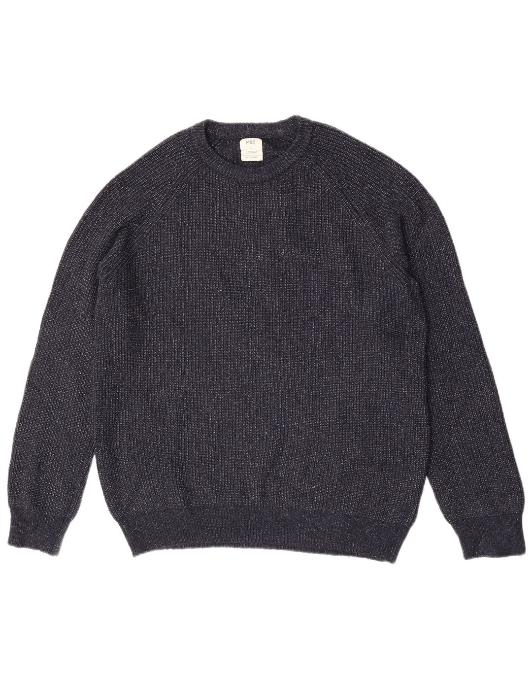 Marks & Spencer - Jersey de cuello redondo para hombre, talla grande, color azul marino