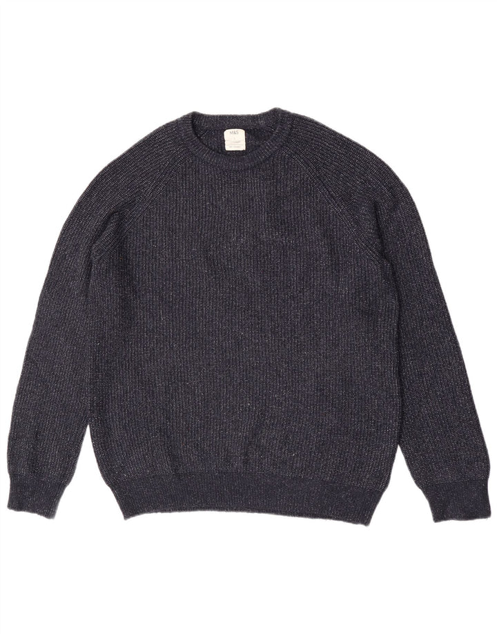 Marks & Spencer - Jersey de cuello redondo para hombre, talla grande, color azul marino