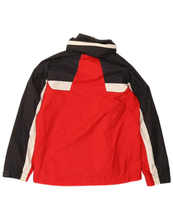 COLUMBIA Chaqueta cortavientos con capucha para niño 14-15 años Rojo Colorblock
