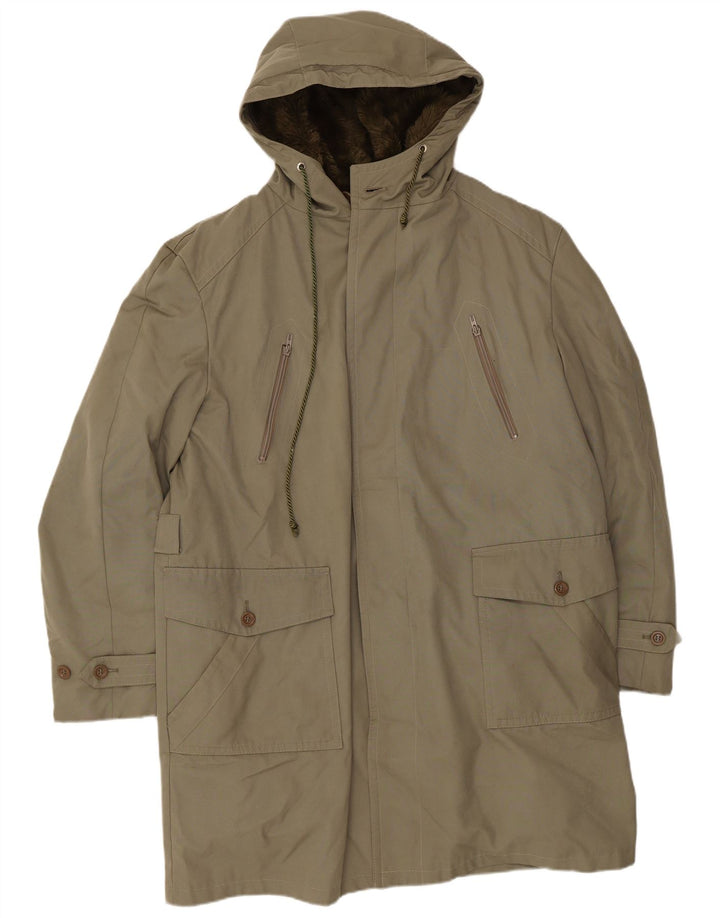 Formtreu Parka con capucha para hombre, talla 40, color caqui