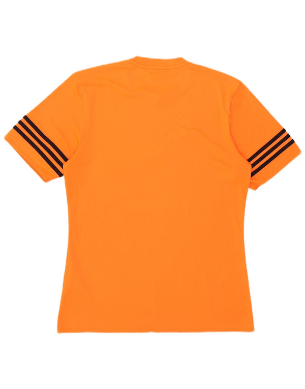 Adidas Mens Climalite Camiseta Top Medio Naranja Poliéster