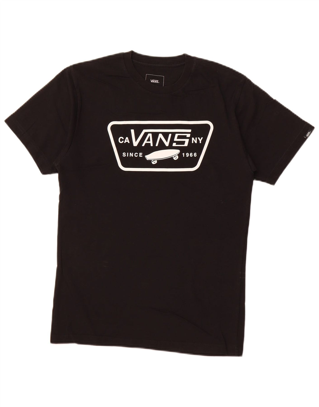 VANS Camiseta gráfica de corte clásico para hombre Top Small Black Cotton