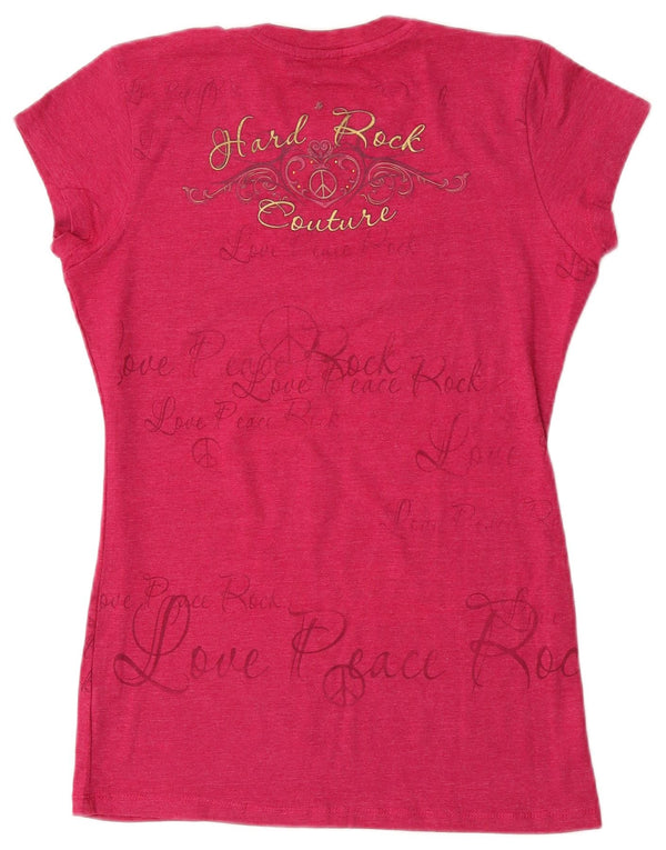 Hard Rock Cafe Mujer Barcelona Graphic Camiseta Top UK 40 Medium Pink