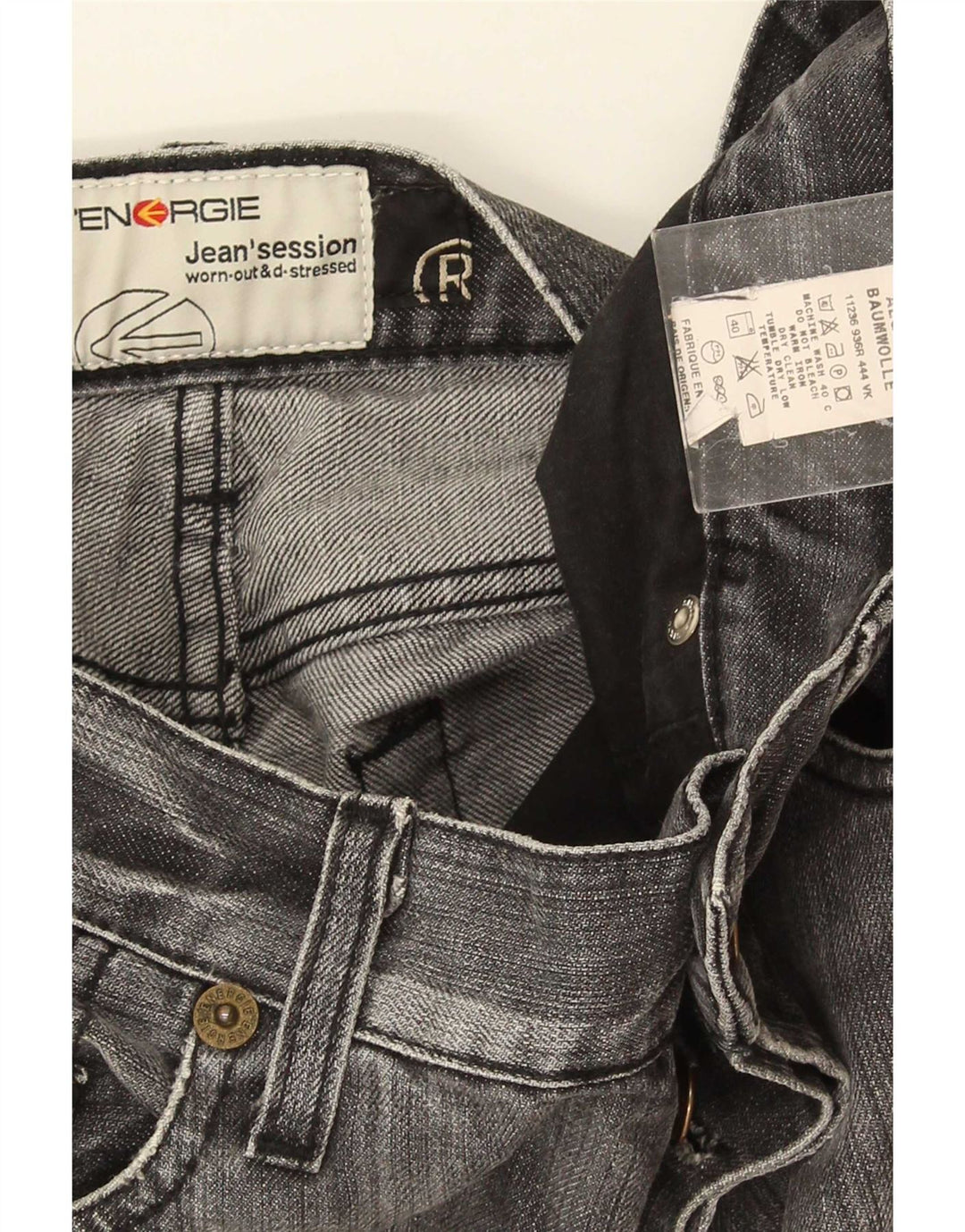 Energie Vaqueros rectos Morris para hombre W30 L30 Algodón gris