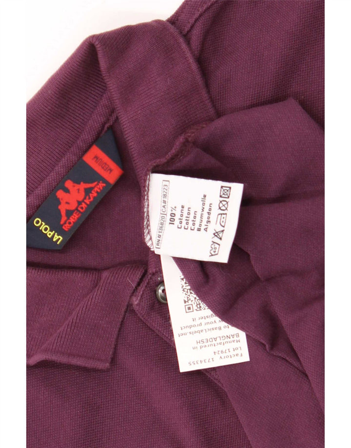 Polo Kappa Hombre Algodón Granate Medio