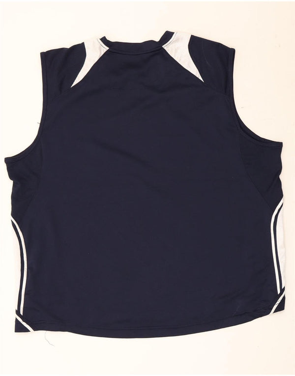 Starter Camiseta sin mangas para hombre XL Azul marino Colorblock Poliéster