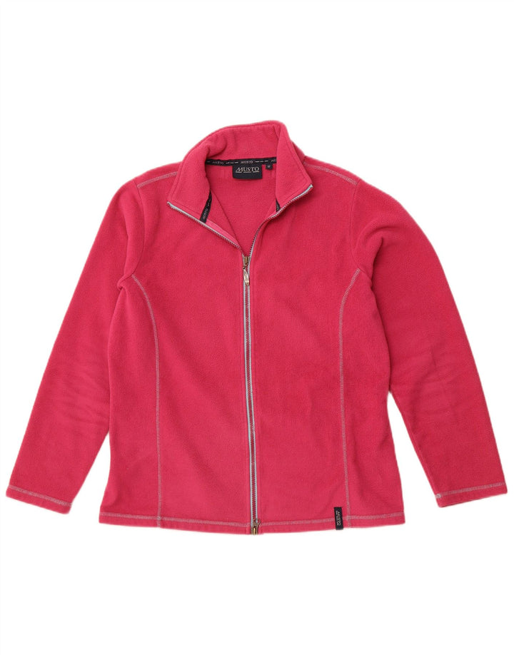 Musto Chaqueta polar para mujer UK 12 Poliéster rosa medio