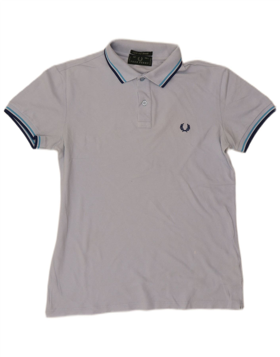 Polo Fred Perry Hombre De Algodón A Rayas Azul Medio