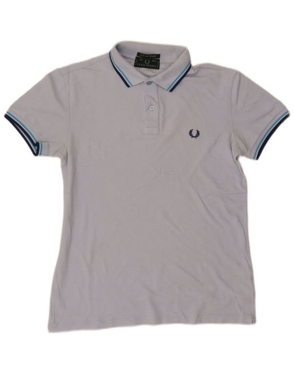 Polo Fred Perry Hombre De Algodón A Rayas Azul Medio