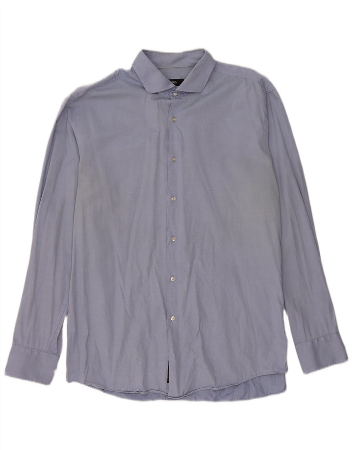 Camisa Hugo Boss Hombre Slim Fit Talla 43 17 XL Azul
