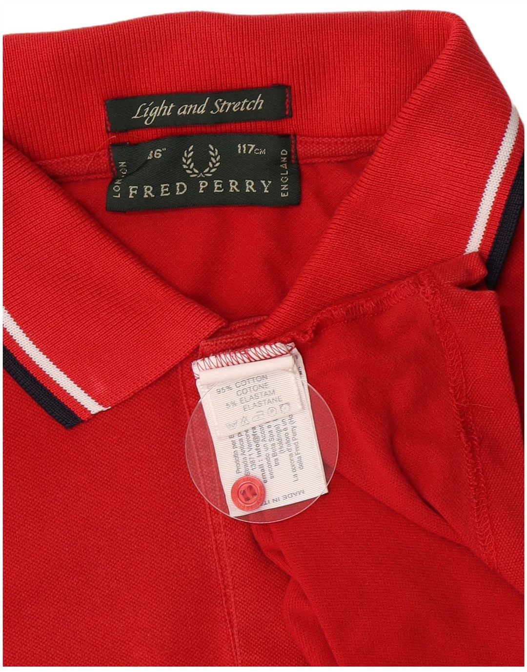 Fred Perry Polo Ligero Y Elástico De Algodón Rojo Medio Hombre