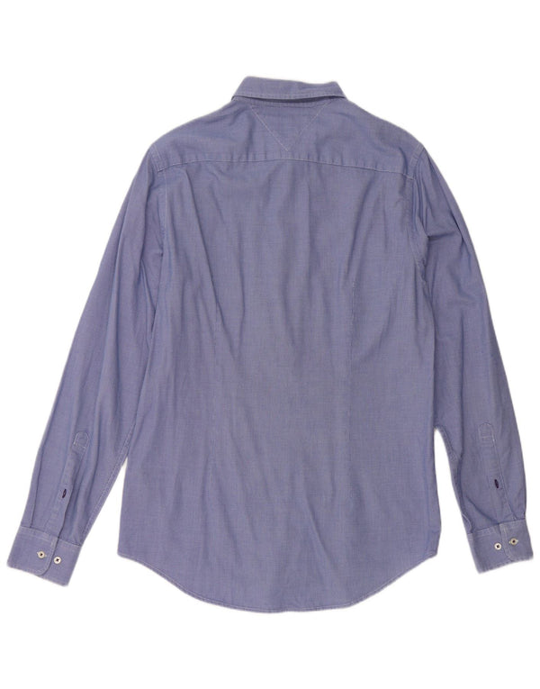 Camisa Tommy Hilfiger Slim Fit de algodón geométrico azul grande para hombre