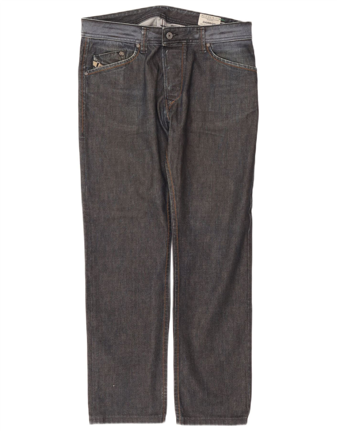 Diesel Hombre Darron Vaqueros Rectos W33 L30 Algodón Gris
