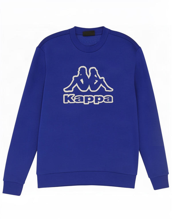 Kappa Hombre Sudadera Gráfica Jumper Large Algodón Azul