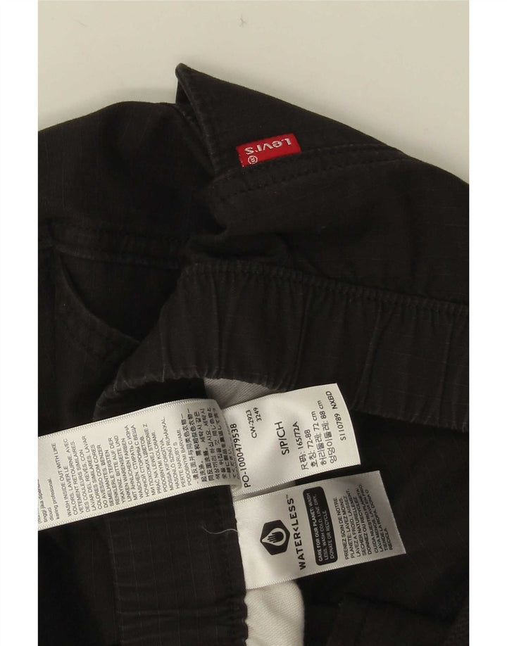 Levi's Pantalones cargo rectos para hombre pequeños W28 L30 algodón negro