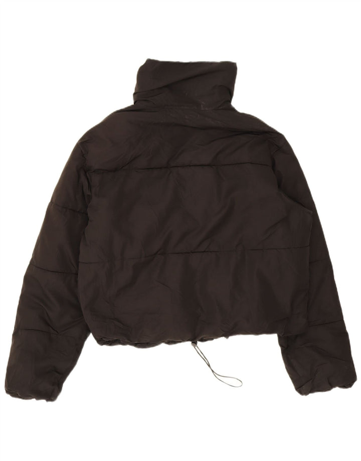 Zara Mujer Crop Chaqueta Acolchada Extragrande UK 6 XS Poliéster Negro