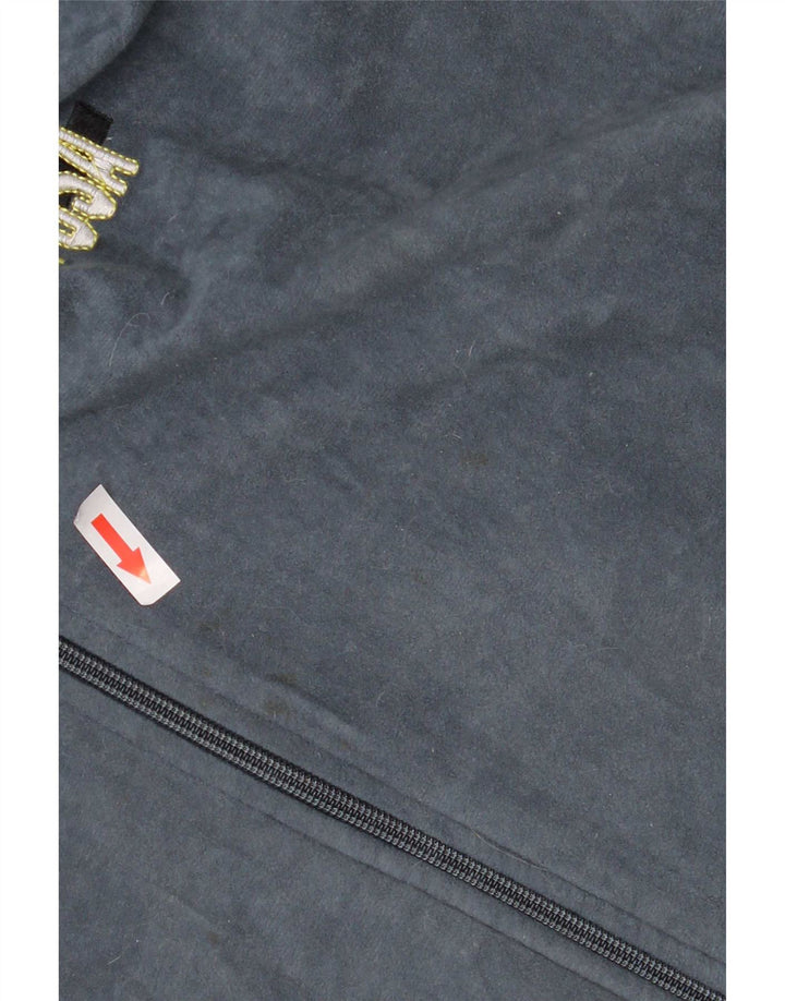 Brugi Hombre Chaqueta De Chándal De Terciopelo Gráfico Small Gris Colorblock