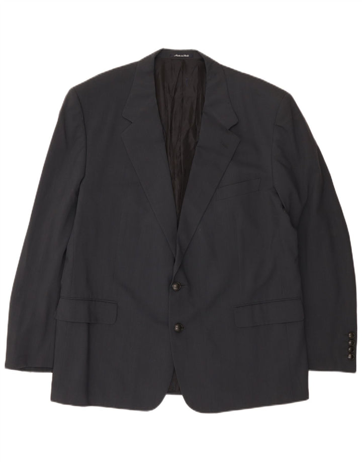 Yves Saint Laurent Chaqueta tipo blazer con 2 botones para hombre IT 56 3XL Lana gris