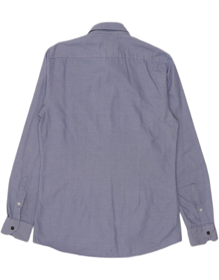 ZARA Hombre Camisa Slim Fit Algodón Azul Medio