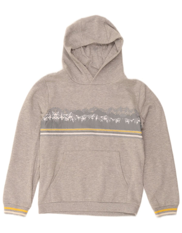 Mountain Warehouse Jersey con capucha y gráfico para niños 12-13 años Gris moteado