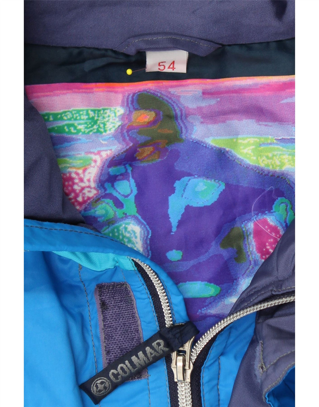 COLMAR Chaqueta de esquí gráfica para hombre IT 54 XL Poliamida azul color block