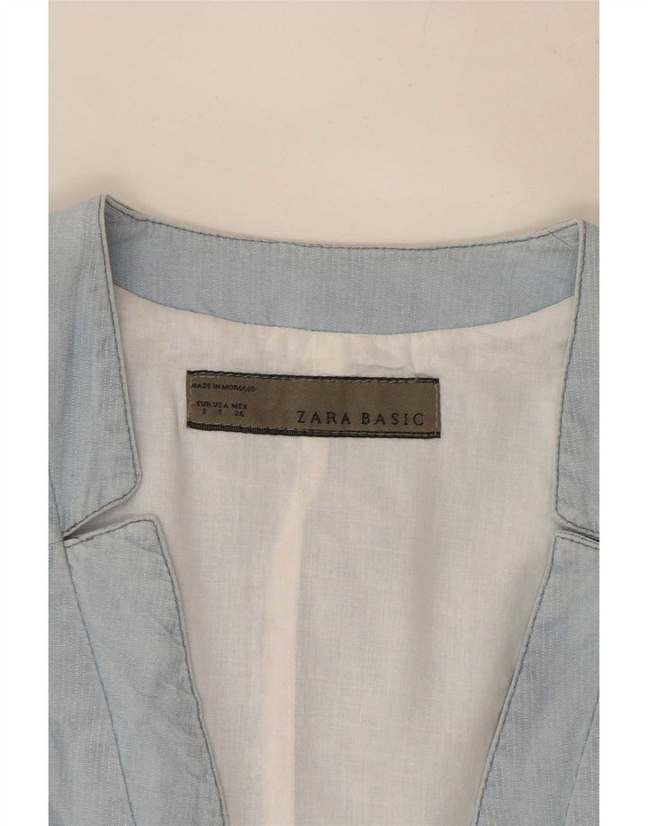 Zara Mujer OPEN Chaleco UK 10 Small Azul